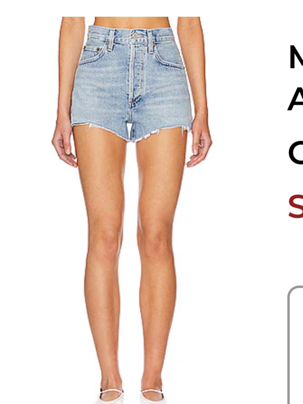 Agolde Mila - High-Rise Denim Cutoff Shorts